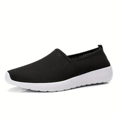 Women's Mesh Flat Shoes Breathable Lightweight Slip On Casual Walking Flats