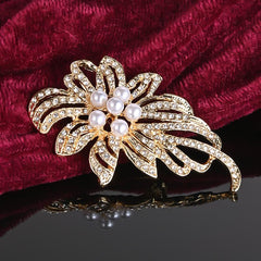 Women's Flower Brooch Pin Girls Wedding Garment Ornament