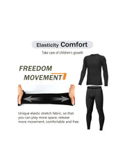 TELALEO Youth Compression Leggings Athletic Base Layer Moisture Wicking