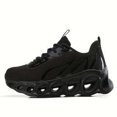 Women's Flame Pattern Athletic Running Shoes Knit Mesh Sneakers