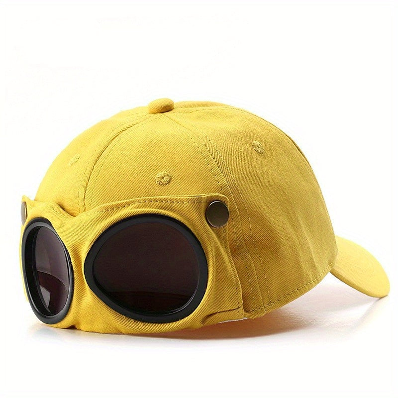 Men's Peaked Cap With Sunglasses Sunshade Baseball Cap