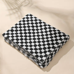 Rabbit Fur Checkerboard Plush Soft Comfortable Hat Shoes Pillow Bag Toy