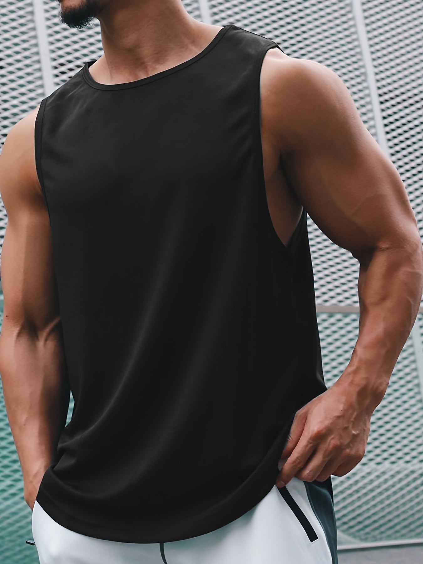 Men's Sleeveless Tank Tops Breathable Quick-Dry Sports Vest for Summer