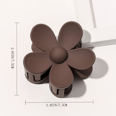 6pcs Large Rectangle Hair Claw Clips Matte Flower Hair Clips For Women