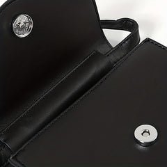 Men's Crossbody Square Bag PU Leather Shoulder Bag