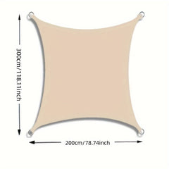 Rectangle Sun Shade Sail Canopy UV Block Heavy Duty Awning Shelter