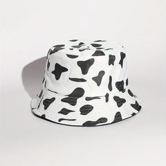 Children's Cow Pattern Double-sided Sun Hat for Outdoor Travel