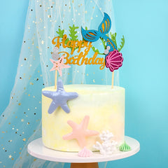1pc Mermaid Cake Insert for Birthday Party Decoration