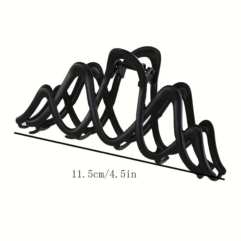 Wavy Hair Claw Clip Alloy Non Slip Strong Hold Grip Hair Jaw Clip
