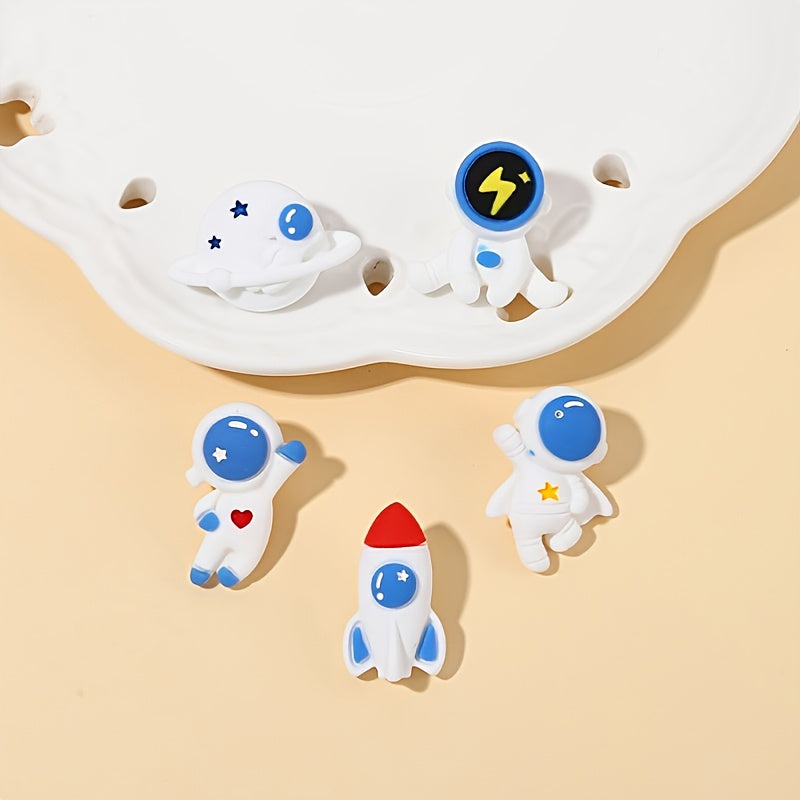 Cartoon Astronaut Resin Spaceman Pin Brooches for Kids
