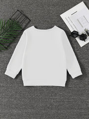 MY MOM THINK SHE IS IN CHARGE Letter Print Boys Casual Pullover Sweatsh