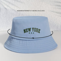 York Print Bucket Hat Unisex Lightweight Sunscreen Fisherman Cap