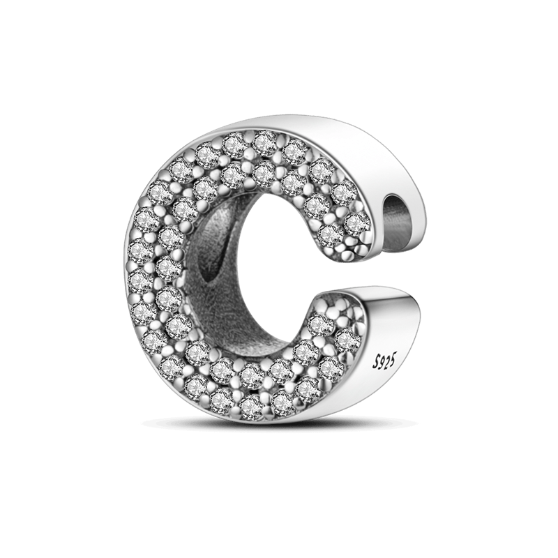 Letter LOVE Zircon Charm Bead Pendant for DIY Bracelet Ladies Jewelry Gift