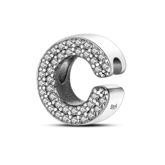 Letter LOVE Zircon Charm Bead Pendant for DIY Bracelet Ladies Jewelry Gift