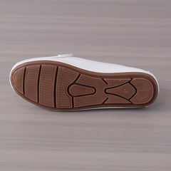 Chain Decor Flat Loafers with Rhinestone Soft Sole Slip On Shoes