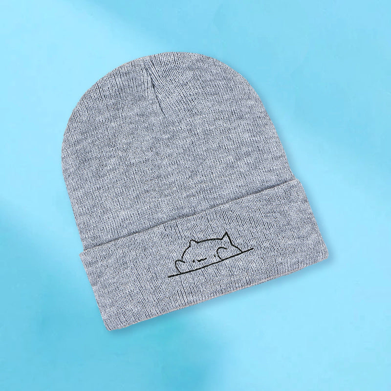 Cartoon Embroidery Knitted Hat