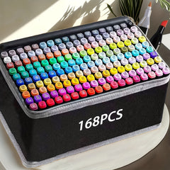 120 Dual Tip Alcohol Markers Set with Bag