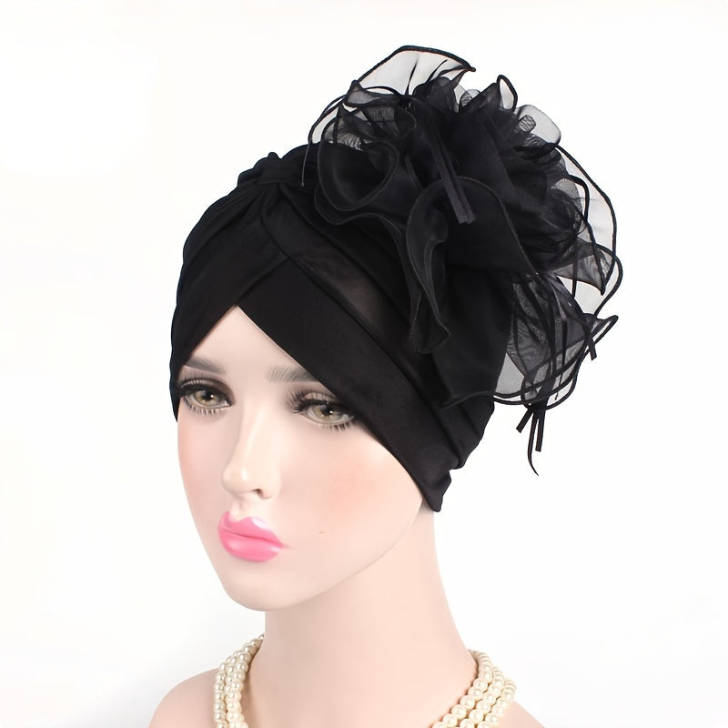 Mesh Lace Turban Cap Beanie Chemotherapy Hat