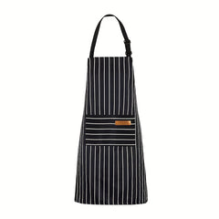 Polyester Striped Unisex Adjustable Cooking Apron