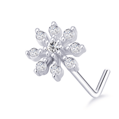 Stainless Steel Nose Ring Stud Flower Snowflake Butterfly Nose Piercing