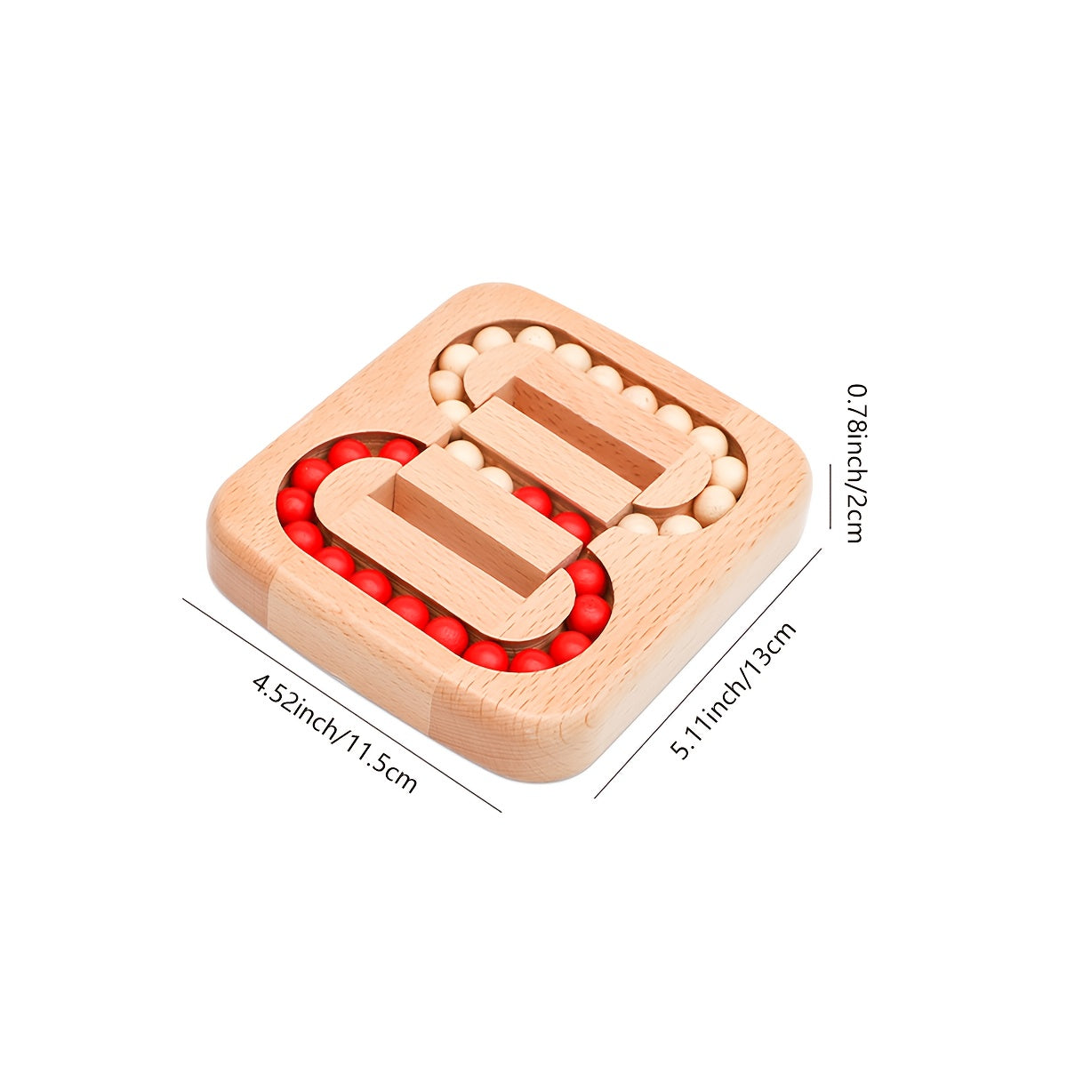 Wooden Bead Maze Game Puzzle Ring for Adults Brain Teaser Ball Track