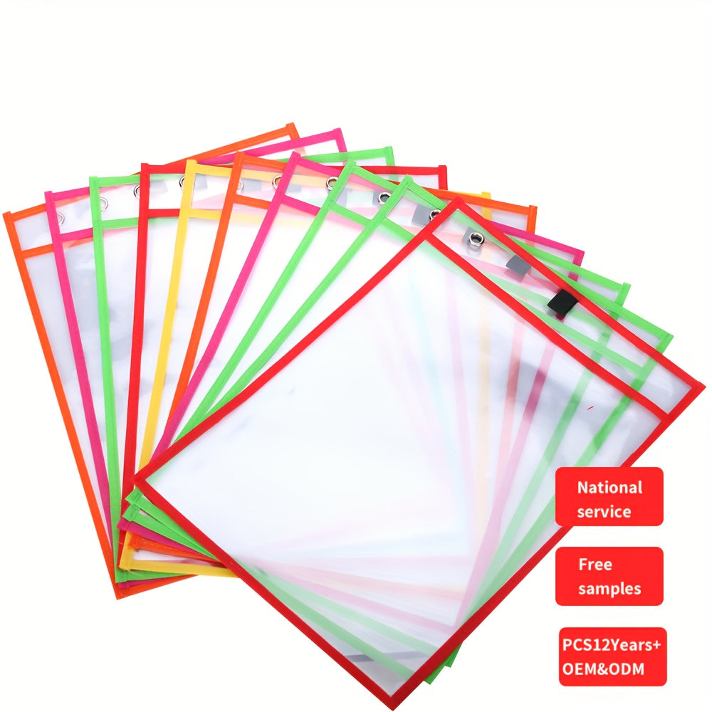 20pcs Dry Erase Bag Writable Reusable Document Bag