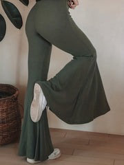  High Rise Flared Leg Trousers
