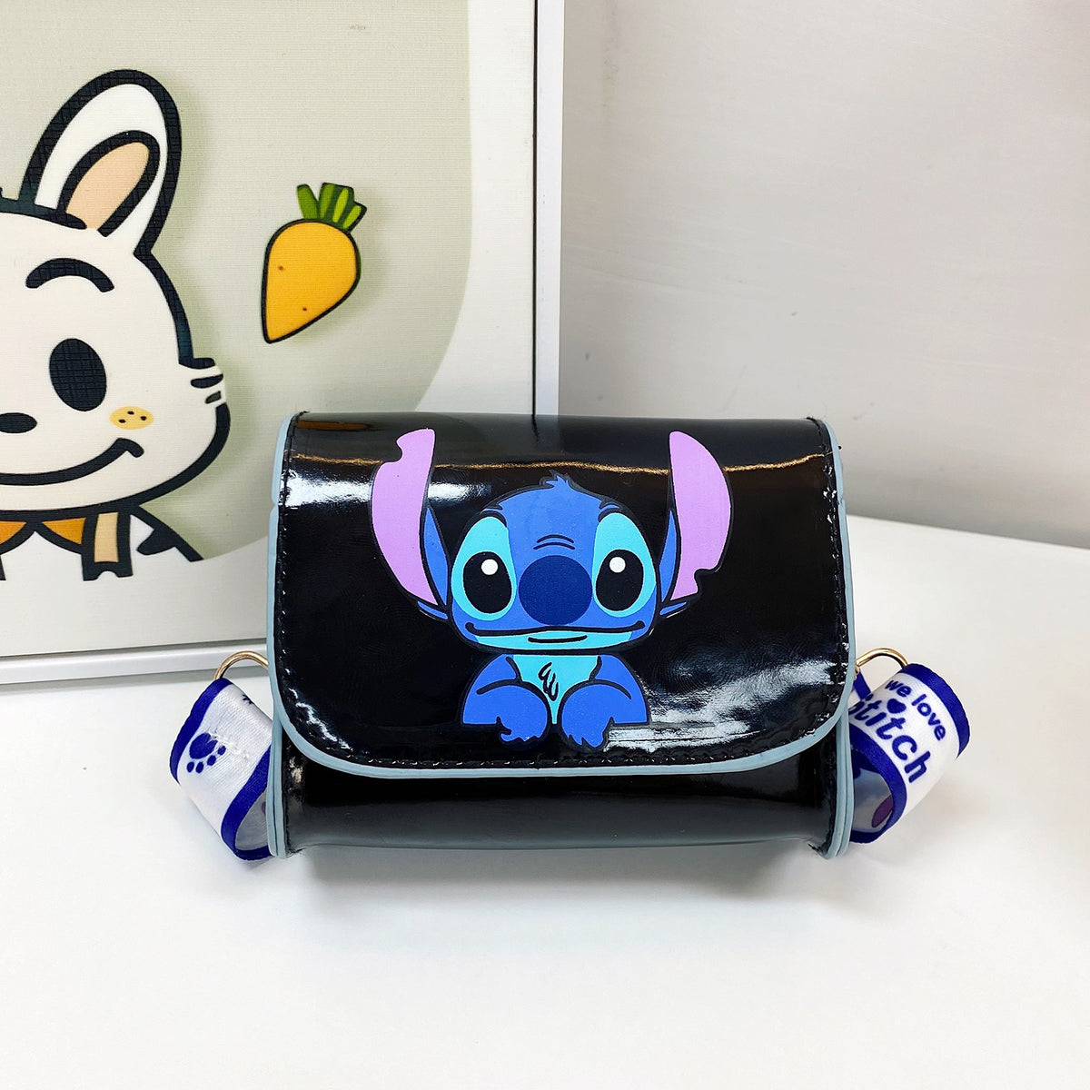 Stitch Girls Diagonal Backpack Durable TPU Material