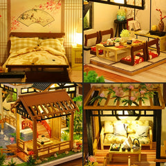 3D Puzzle Chinese Style Villa Yard Dollhouse Kit DIY Toy
