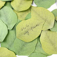 50 Sheets Tree Leaf Sticky Notes Message Stickers Note Paper