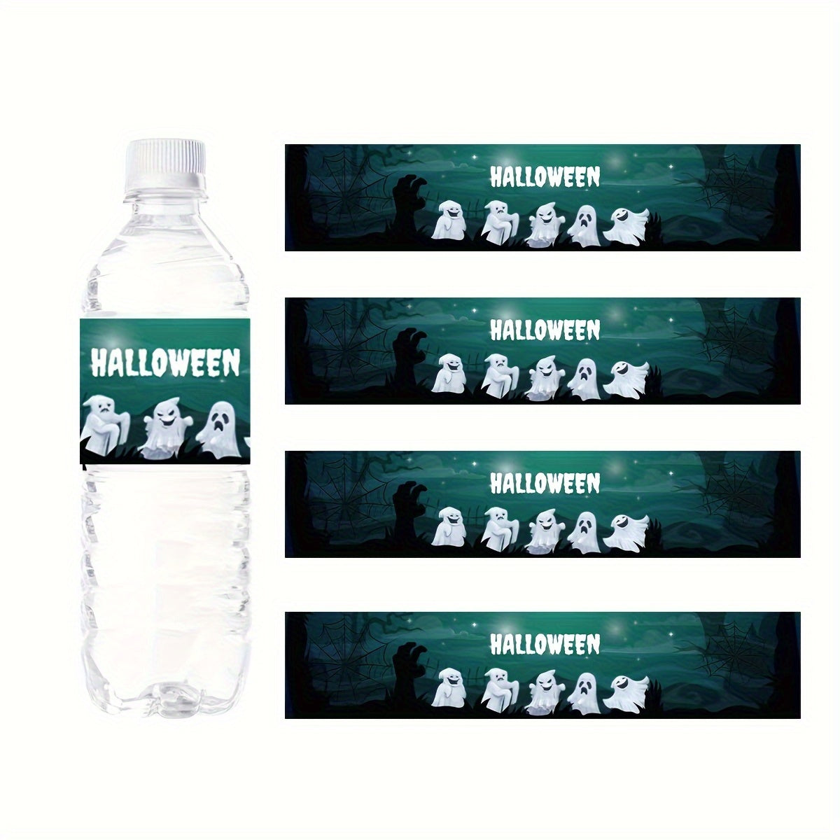 Halloween Theme Waterproof Bottle Stickers for Decorations