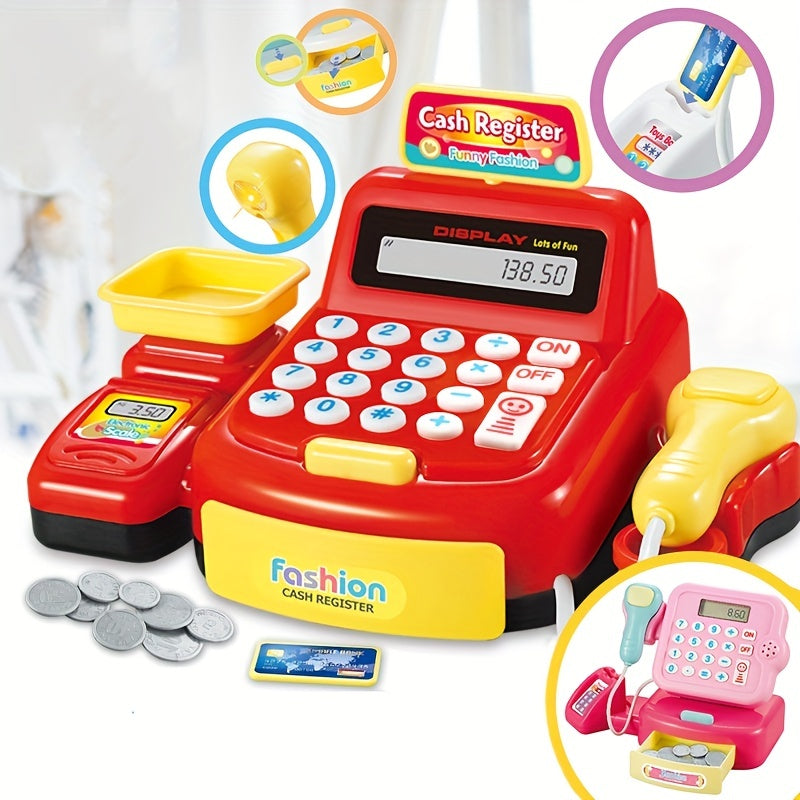 Kids Mini Supermarket Cashier Model with Light & Sound Effects