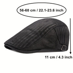 Breathable Mesh Newsboy Caps Summer Sun Protection Golf Hats Duckbill Visor