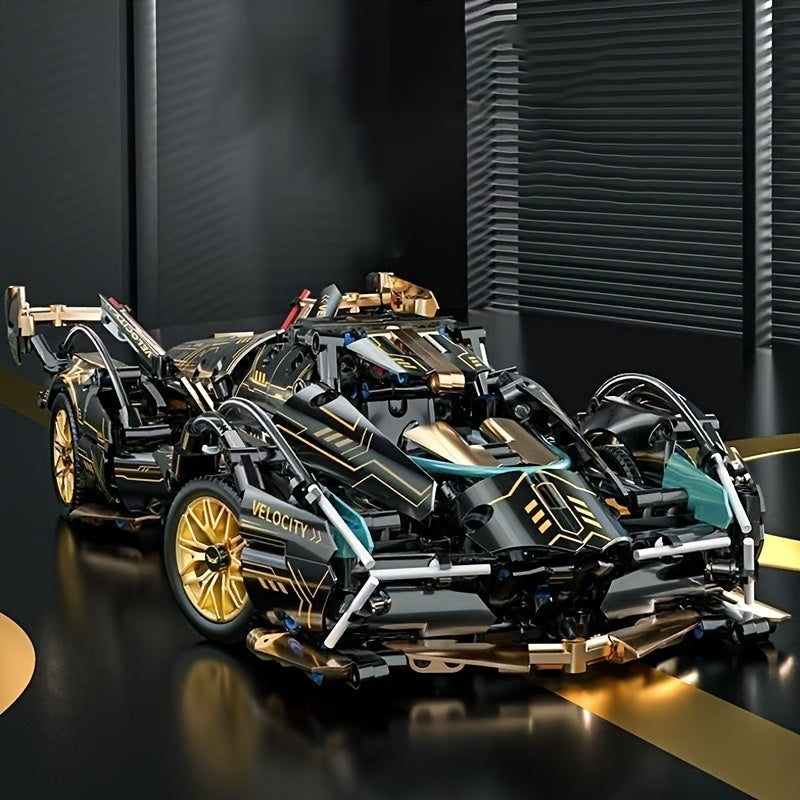 3928pcs Building Block Sports Car Set V12 Racing Toy Car Puzzle