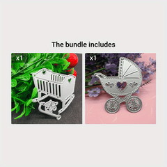 Crib Stroller Metal Cutting Dies for Card Decoration DIY Scrapbooking