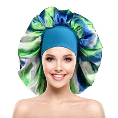 Colorful Tie Dye Bonnet Large Satin Sleep Turban Cap