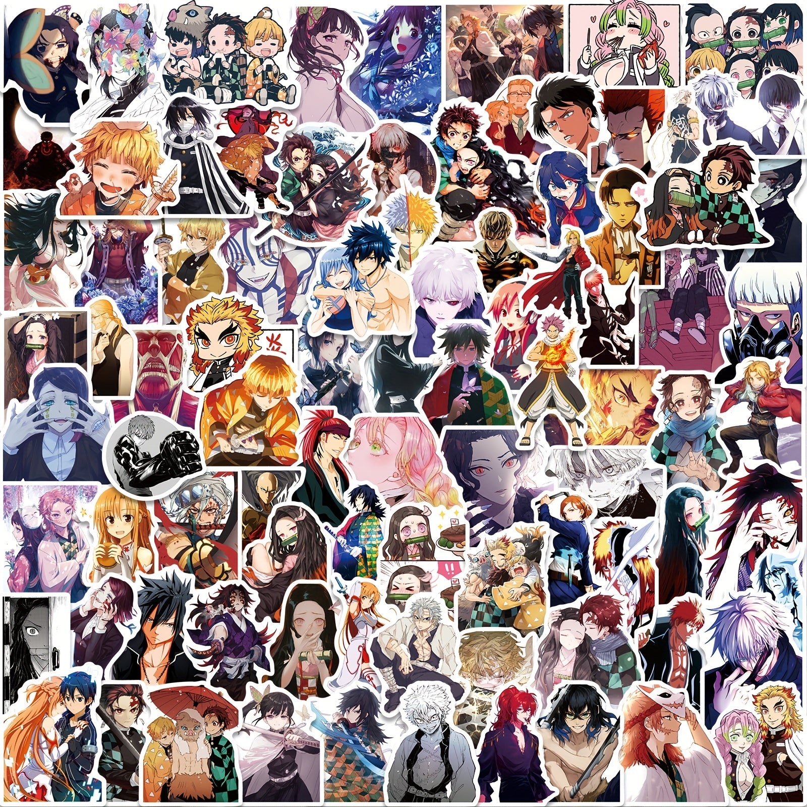 300pcs Anime Mixed Stickers Waterproof Vinyl Manga Stickers for Laptop Water Bot
