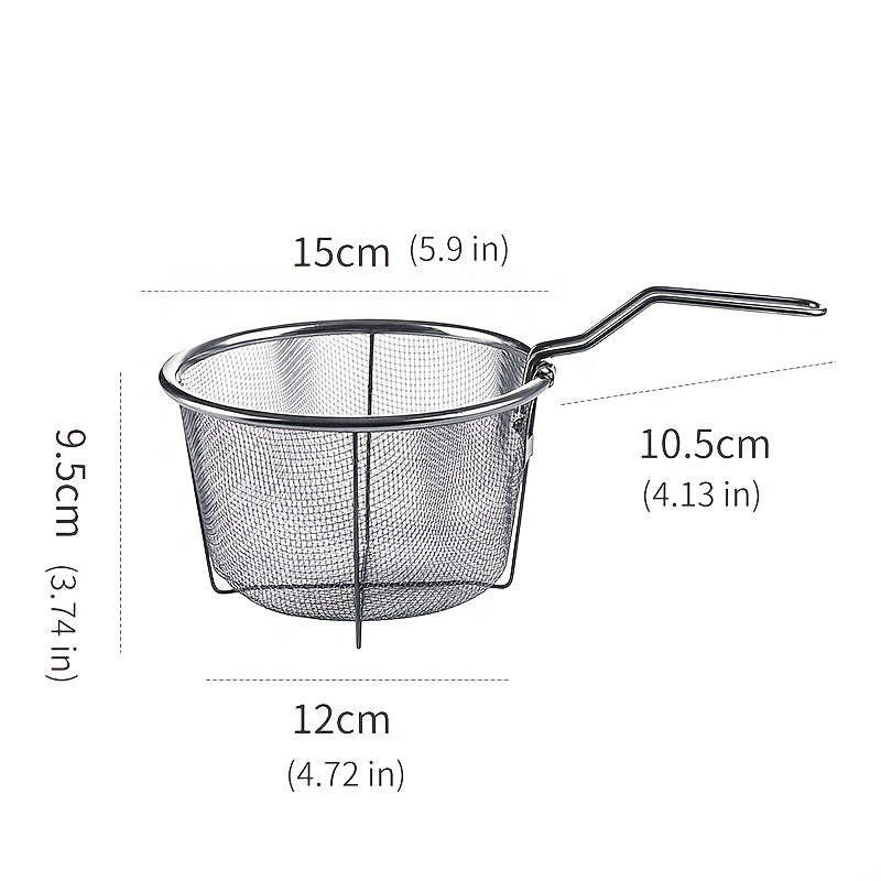 304 Stainless Steel Frying Basket Kitchen Steam Rinse Strain