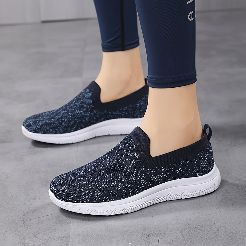 Women's Lightweight Slip-on Sports Sneakers, Breathable Walking Shoes