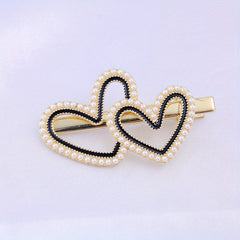 Faux Pearl Hair Clip Duck Billed Non Slip Side Clip Bangs Clip Hair Accesso