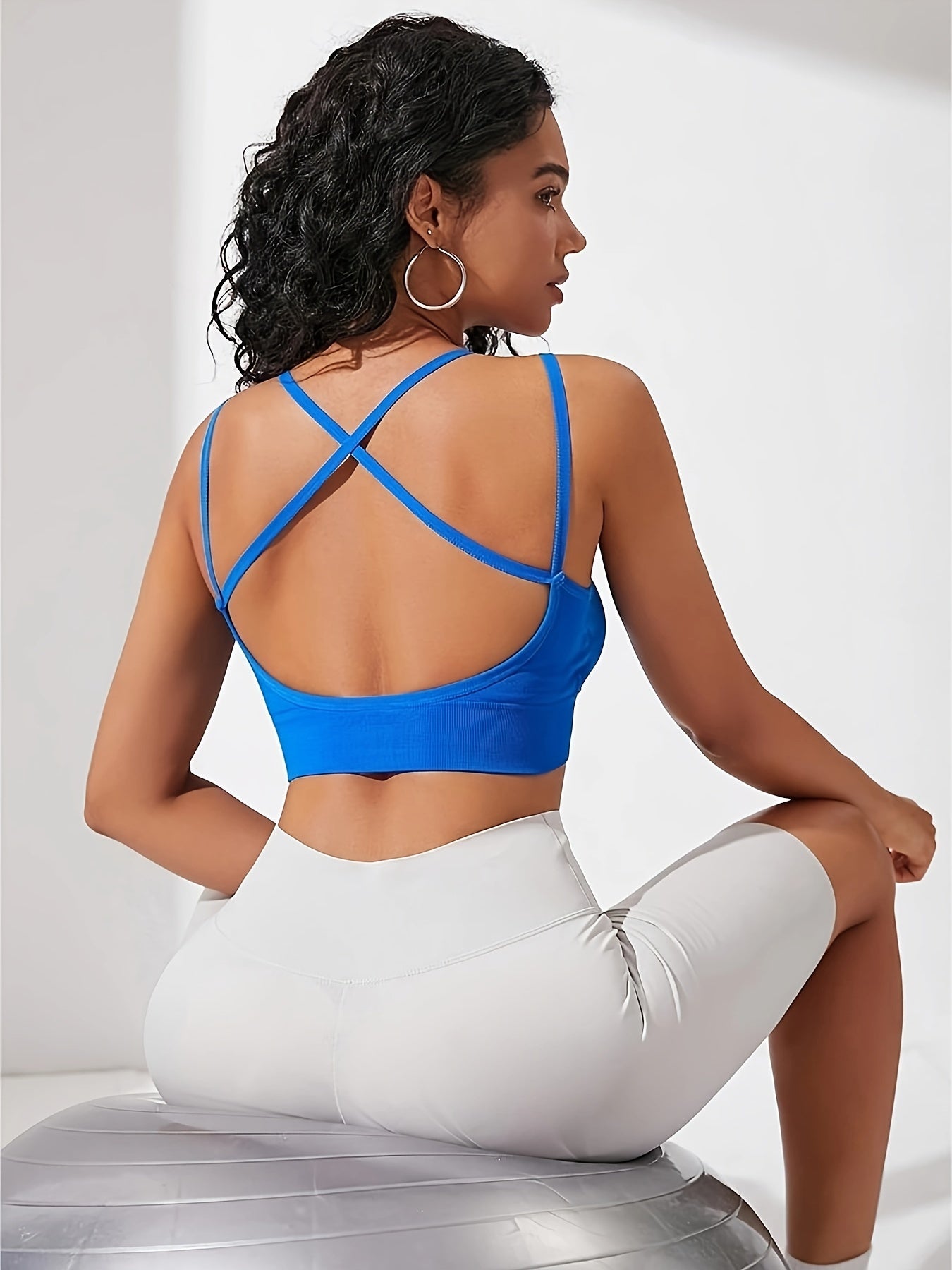 Criss Cross Back Sports Bra Fitness Workout Bra Women's Lingerie