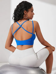 Criss Cross Back Sports Bra Fitness Workout Bra Women's Lingerie