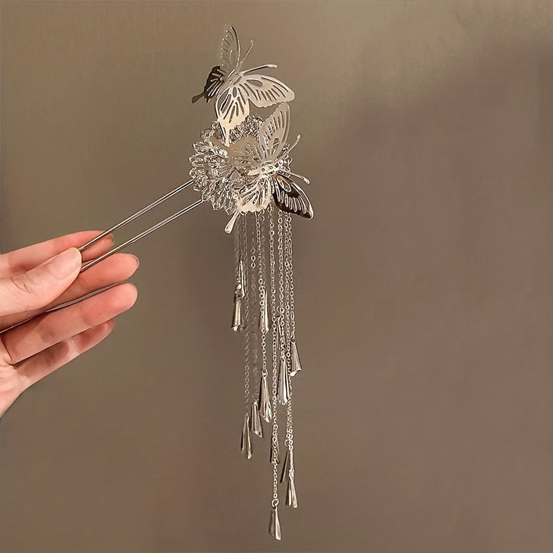 Butterfly Shape Hairpin U shaped Hairpin With Tassel Hair Accessories