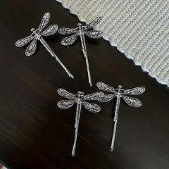 Metal Dragonfly Hair Clip Non-slip Side Clip Vintage Hair Accessories