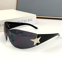 Frameless Sporty Sunglasses Y2K Shades Glasses for Men and Women