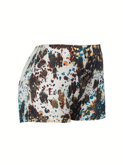Blessed MOM Print Skinny Shorts Casual Shorts Spring Summer