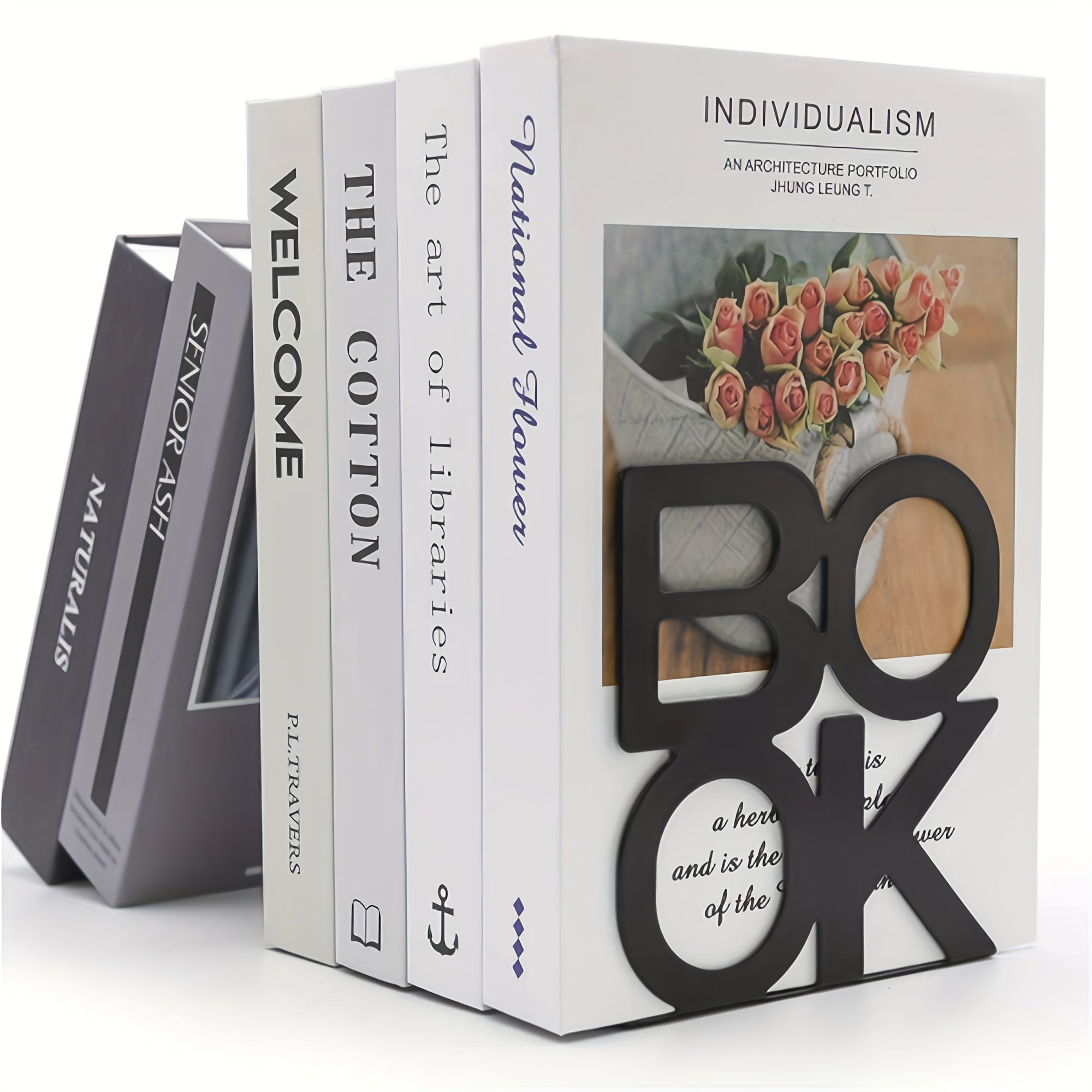 Iron Book Stand Support Non Slip Rack Shelf Holder