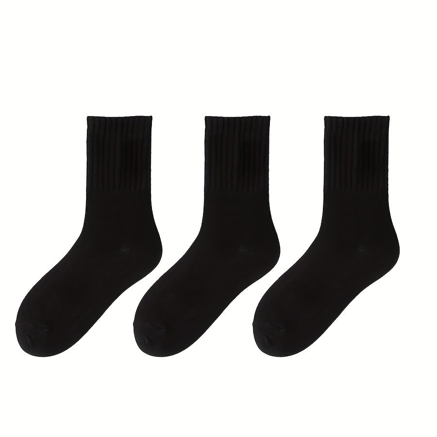 10 Pairs Breathable Solid Socks Women's Stockings