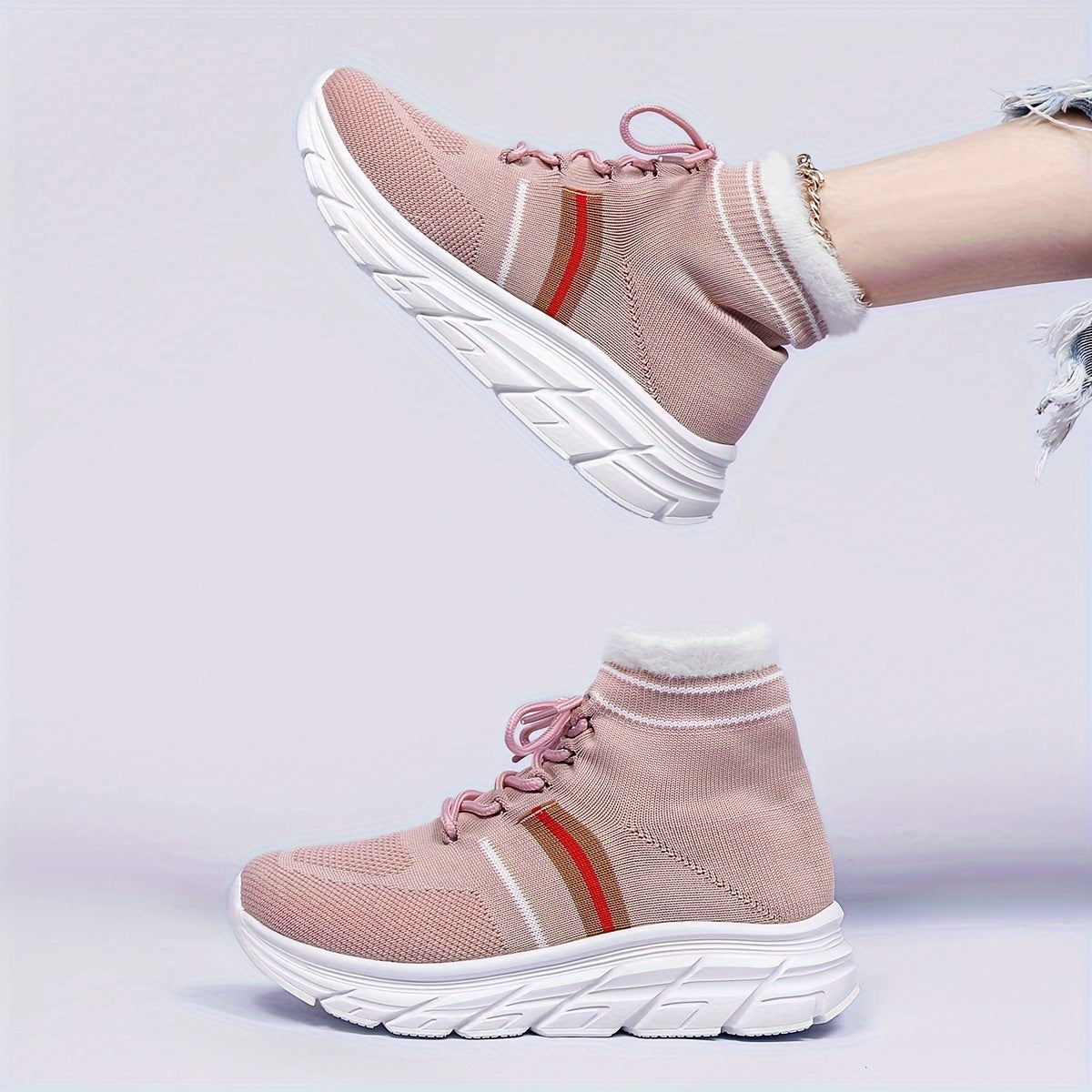 Women's Winter Running Shoes Plush Inner Thermal Outdoor Sneakers