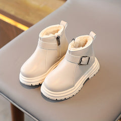 Fleece Baby Girls Winter Boots Soft Bottom Anti-slip Comfortable
